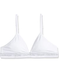 Calvin Klein Unlined Triangle Imbottitura - Bianco
