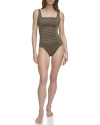Calvin Klein - Standard Pleated One Piece Swimsuit - Lyst