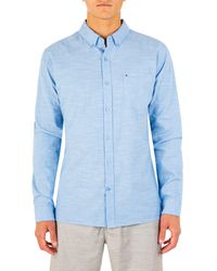 Hurley - Mens One And Only Textured Long Sleeve Up Button Down Shirt - Lyst