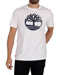 Timberland - T-shirt SS KENNEBEC RIVER BRAND TREE TEE - Lyst