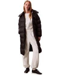 Calvin Klein - Jeans Essential Midweight Long Puffer Lv047d502g Coats - Lyst
