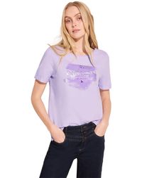 Street One - T-Shirt mit Folienprint - Lyst