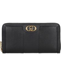 Liu Jo - Portafoglio Ecosostenibile Zip Around Black - Lyst