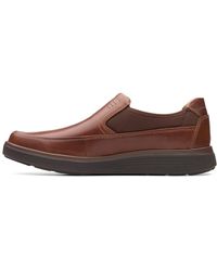 Clarks - Un Abode Go Leather Shoes In Dark Tan Standard Fit Size 10.5 - Lyst