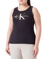 Calvin Klein - Tank Top Rib Cotton - Lyst