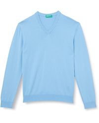 Benetton - Sweater V-neck M/l 1098u4486 - Lyst