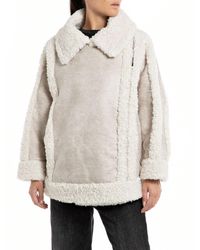 Replay - W7816 Giacca in Pelliccia - Lyst