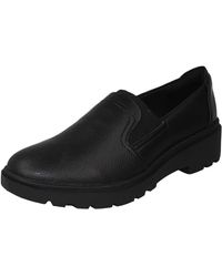Dames Schoenen voor voor Platte schoenen voor Loafers en mocassins Clarks Calla Rae Loafer in het Zwart 