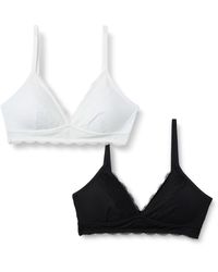 Amazon Essentials - Soutien-Gorge à Col en V Bordure en Dentelle Doublée en Microfibre Pêche - Lyst