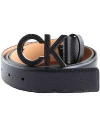 Calvin Klein - Gürtel Ck Metal Bombe Inlay 3.5 cm Ledergürtel - Lyst