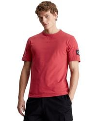 Calvin Klein - Jeans Camiseta de ga Corta para Hombre Badge Regular Cuello Redondo - Lyst