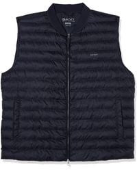 GANT - Light Padded Bomber Gilet Jacke - Lyst