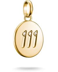 Thomas Sabo - 414-14 - Ciondolo con numero di angeli 111 con pietre placcato oro 18 - Lyst