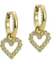 Ted Baker - Amora Crystal Halo Heart Huggie Earrings For - Lyst