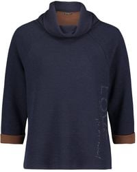 Betty Barclay - Sweatshirt mit hohem Kragen Dark Blue/Brown,38 - Lyst