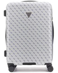 Guess - Trolley Jesco 22 In 8-wheeler Exp. Slate Logo Lichtgrijs 64cm - Lyst