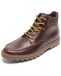 Rockport - S Weather Or Not Moc Toe Ankle Boots Brown 10 Uk - Lyst