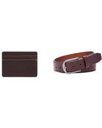 Fossil - Uomo Sport Tourer Portafoglio in pelle marrone e cintura Samson - Lyst