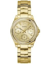 Guess - Uhr Armbanduhr Ritzy GW0685L2 Edelstahl Gold - Lyst