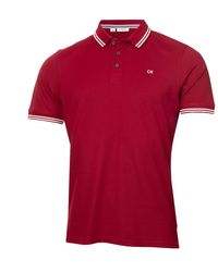Calvin Klein - Polo-Hemd - Burgunderrot gekippt - Lyst