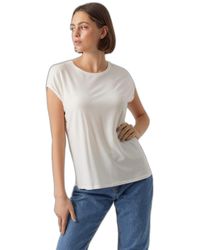 Vero Moda - Vmava Plain Ss Top Gajrs Noos T-Shirt - Lyst