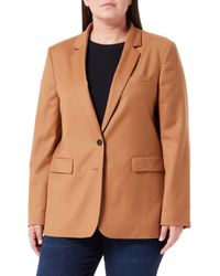 HUGO - S Akrida Regular-fit Jacket In Virgin-wool Flannel With Stretch Brown - Lyst