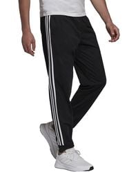 adidas - Aeroready Essentials Woven 3-stripes Cuffed Pants Black/white Large - Lyst