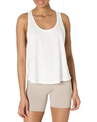 Amazon Essentials - Active Soft Cotton Racerback Relaxed Fit Lightweight Yoga Workout Tank With Drop Armholes - Lyst