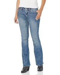True Religion Karlie Women's Low Rise Bell Bottom Flared Jeans Blue Size 30