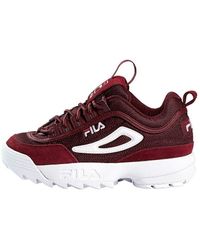 fila disruptor mesh low marsala