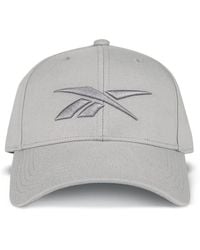 Reebok - 's [ree] Cycled Vector Baseball Cap-medium Curved Brim With Breathable Design-gray - Lyst