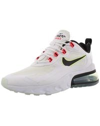 Nike - Air Max 270 React Lace-up White Synthetic S Trainers Cz6685 100 - Lyst