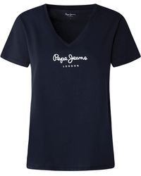 Pepe Jeans - Wendy T-shirt Met V-hals Voor - Lyst