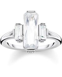 Thomas Sabo - Damen Ring Weiße Steine 925 Sterlingsilber TR2267-051-14 - Lyst