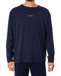 HUGO - Linked Longue Longsleeved T-shirt - Lyst