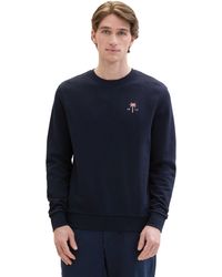 Tom Tailor - Basic Sweatshirt mit Struktur - Lyst