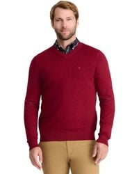 Izod - Big And Tall Fieldhouse V-neck Solid 12 Gauge Sweater - Lyst