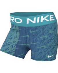 Nike - Pro Bike-shorts Met Middelhoge Tailleband En Print - Lyst
