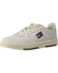 Tommy Hilfiger - Scarpe Basket Leather Sneaker in pelle e tessuto - Lyst