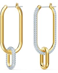 Swarovski - Time Collection Hoop Pierced Earrings - Lyst