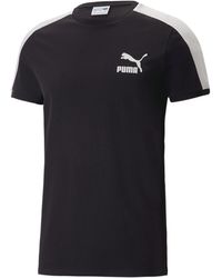 PUMA - T-Shirt T7 Iconic da Uomo S Black - Lyst