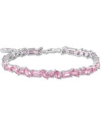 Thomas Sabo - Silver Tennis Bracelet With 31 Pink Zirconia Stones 925 Sterling Silver A2144-051-9 - Lyst