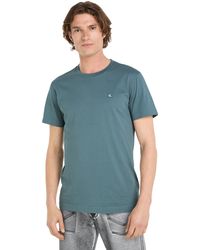 Calvin Klein - T-Shirt Kurzarm Ck Embro Badge Tee Rundhalsausschnitt - Lyst