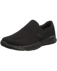 skechers mens leather slip on shoes