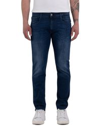 Replay - Jeans Anbass Slim Fit da Uomo con Power Stretch - Lyst