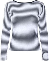 Vero Moda - Vmchloe Stripe Ls 2way Short Top Go Noos Langarmshirt - Lyst