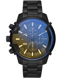 DIESEL - Griffed Stainless Steel Chronograph Watch - Lyst
