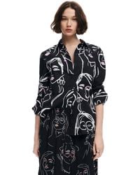 Desigual - Chemise À Imprimé De Visages - Lyst
