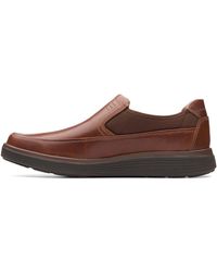 Clarks - Un Abode Go Leather Shoes In Dark Tan Standard Fit Size 10.5 - Lyst