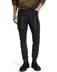 G-Star RAW - Zip Pocket 3D Skinny Cargo Pants Donna ,Nero - Lyst